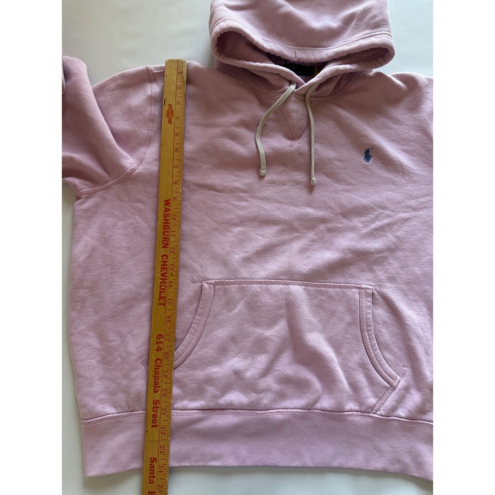Polo Ralph Lauren Pink Pullover Hoodie Blue Pony Logo Women's Size XL - Picture 5 of 6
